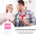 thumbnail image 6 of Toyvian 2Pcs Pink Silicone Mother's Day Keychain Molds for DIY Epoxy Key Ring Craft, 6 of 6