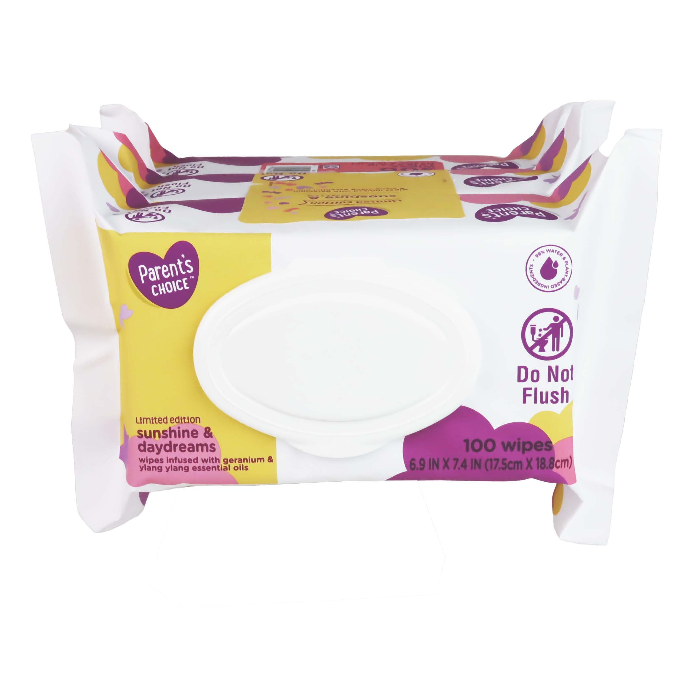 (4 pack) Parent's Choice Limited Edition Sunshine & Daydreams Baby Wipes, 300 Count
