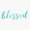1pcs, variant on Blessed Teal Blue Text Sticker