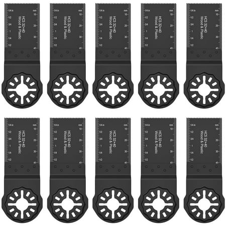 

10Pcs Multitool Blades Sharp Oscillating Saw Blades Quick Release Oscillating Blades High Precision Fast Cutting Saw Blades for Wood Plastic Gypsum Board Cutting