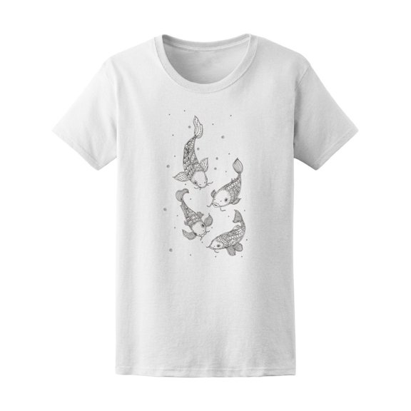 Lined Koi Fish T-Shirt Men -Image by Shutterstock, Male Large