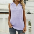 thumbnail image 2 of ZyeKqe Womens V Neck Tank Tops Business Casual Blouses Summer Sleeveless Top Dotted Work Shirts, 2 of 9