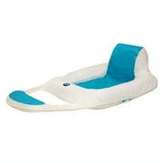 Spring Float Recliner, White/Aqua