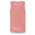 thumbnail image 5 of Giftesty Women's Solid Color Square Neck Lace Vest Blouse T-Shirt Tops, 5 of 5