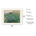 thumbnail image 2 of Rain - Saint-Rémy-de-Provence, France - From an Original Color Painting by Vincent Van Gogh c.1889 - Japanese Unryu Rice Paper Art Print 24 x 32 in, 2 of 4