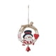 thumbnail image 1 of Set de adornos de madera navideñas - Decoraciones para el árbol de muñeco de nieve de Papá Noel con moño para decoración navideña, 1 of 2