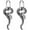 Octopus Tentacles, variant on Gothic Stainless Steel Octopus Earrings - 20G Sea Monster Kraken Hoops, 2.32cm Inner Diameter, Solid Dark Mystical Jewelry