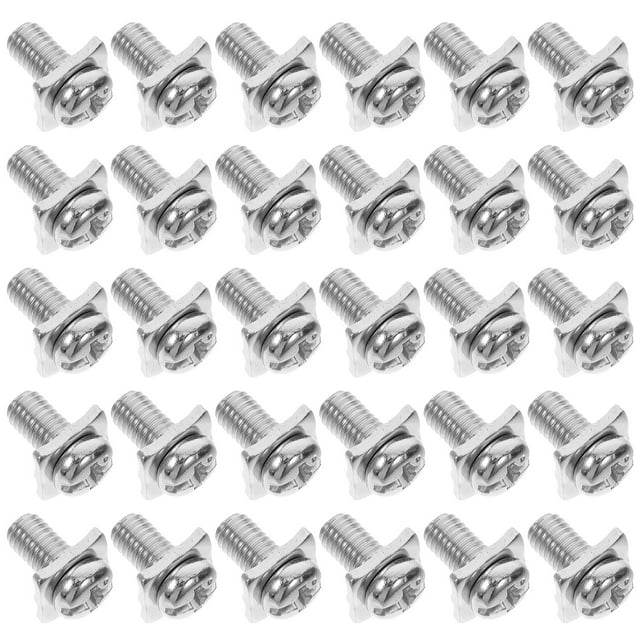 Juego de 40 tornillos de terminal con almohadilla cuadrada, tornillos de bloque de terminales con arandelas cuadradas, adecuados para fijar interruptores y bloques de terminales