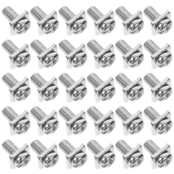 Milisten 40 Set Square Pad Terminal Screws Terminal Block Screws With Square Washers Suitable For Fastening Switches And Terminal Blocks