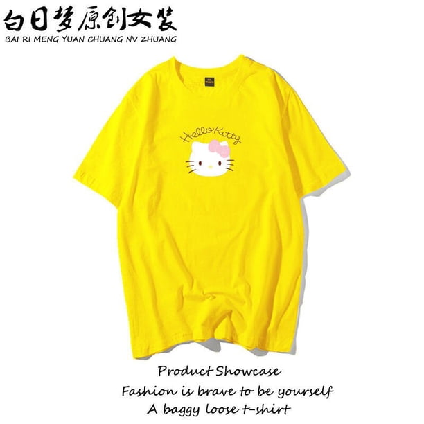 Sanrio algodón Y2k camiseta mujer Lolita Lolita Kawaii dibujos animados moda ropa camiseta coreana japonesa camiseta Tops camisetas 2000s xuanjing unisex