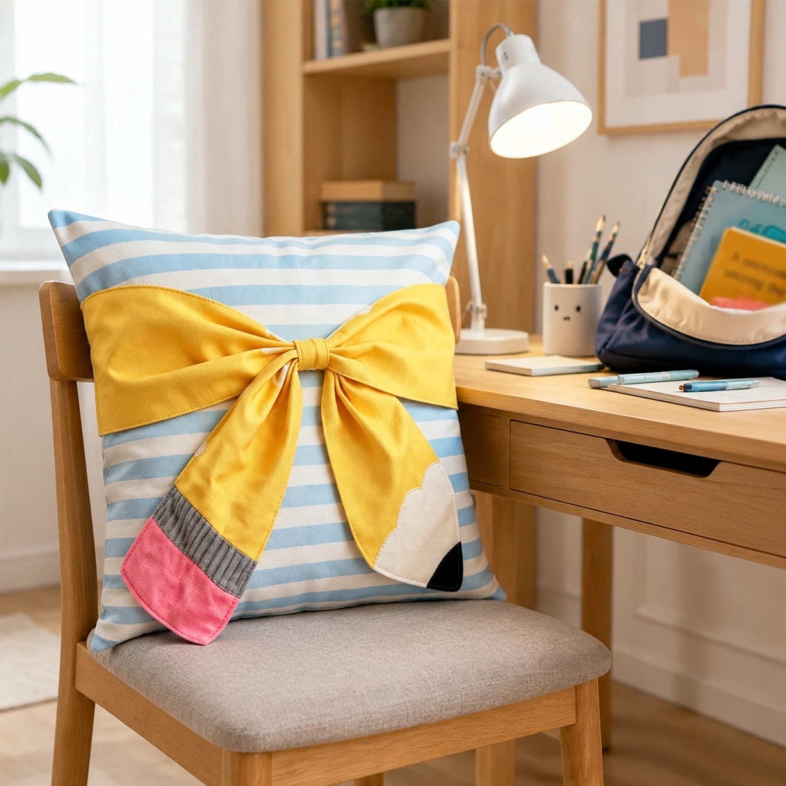 Hometravel Pencil Pillowcase Preppy Style Novelty Cushion Cover for Graduation Ceremonies Welcome Parties and School Themed Room Decor