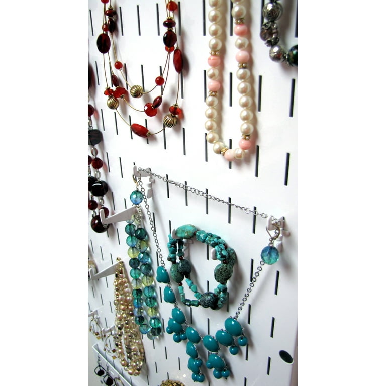 Wall Control Jewelry Organizer Wall Hanging Jewelry Holder Necklace Rack – Black Wall Mounted Jewelry Organizer System