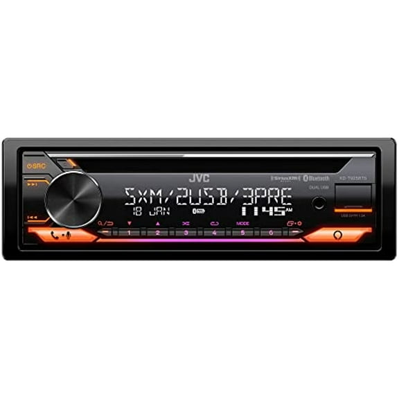 JVC KD-T925BTS CD Receiver featuring Bluetooth / Front & Rear Dual USB / Sirius XM / Amazon Alexa / 13-Band EQ / Variable-Color Illumination /JVC Remote App Compatibility