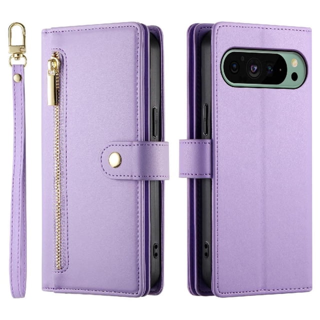 GANGXUN flip leather case for Google Pixel 9/9 Pro- Long and short straps,wallet design