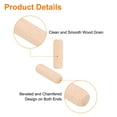 thumbnail image 3 of Uxcell 150 Pack 2/5" x 1-1/6" Wooden Dowel Pins, Furniture Woodwork Grooved Fluted Pin, 3 of 6