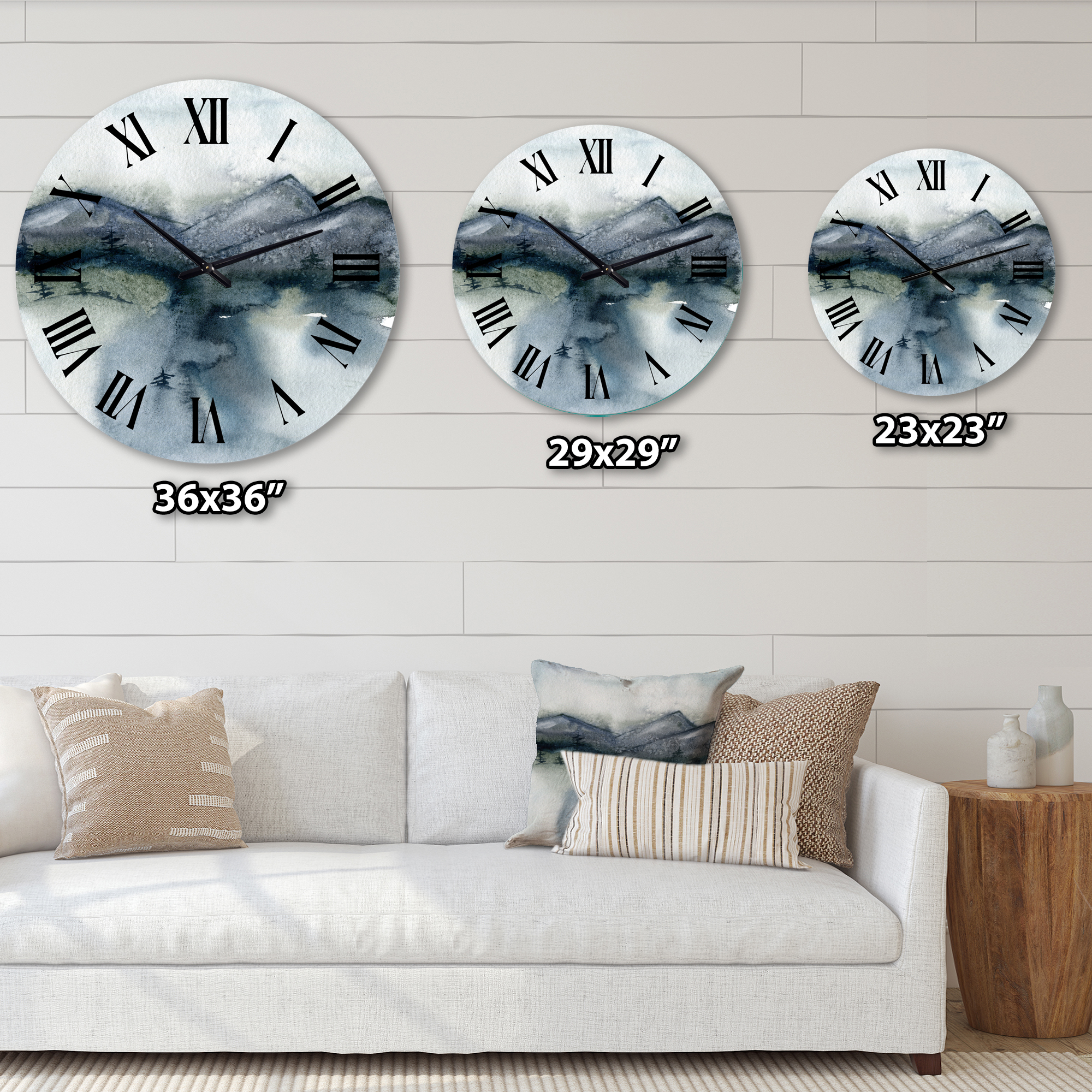 Designart 1 in Modern,Contemporary Wall Clock