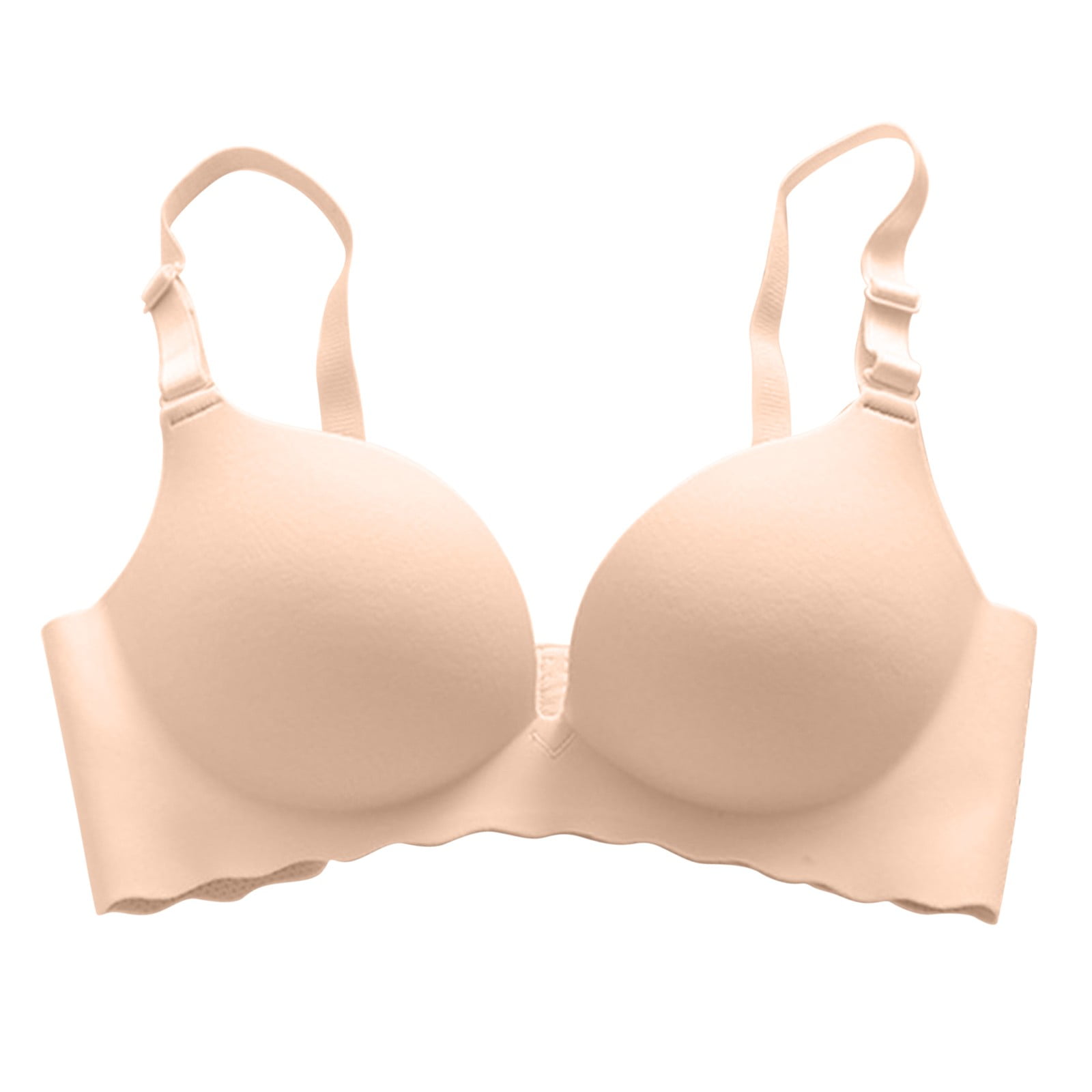 adviicd Underoutfit Bras for Women Women's No Side Effects Underarm and  Back-Smoothing Comfort Wireless Lightly Lined T-Shirt Bra Beige 38 