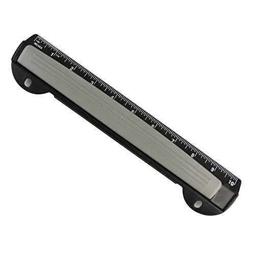 Eagle 3 Hole Punch, Portable Ring Binder 3 Hole Punch, Paper Puncher with Integrated Ruler, 5 Sheets Capacity, for Ring Binders, Office and School Supplies (Black)