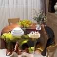 thumbnail image 4 of Wine Tablecloth Round Red and White Wine Glass Grapes Wooden Table Cloths Circle Farmhouse Table Cover Waterproof Wipeable Tabletop for Kitchen Dining Room Coffee Store Party Decor 60 Inch, 4 of 6