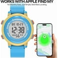 thumbnail image 2 of Chargeworx Kids Digital Watch with Apple Find My Tracker | Smart Watch Alternative for Boys & Girls, Water-Resistant Sports Watch with Alarm, Stopwatch & Soft Silicone Band | great Gift for Kids & To, 2 of 7