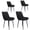 Black, variant on LAZY BUDDY 2-Piece Dining Chairs Set, Modern Upholstered Dining Room Chairs with High Back, Metal Legs for Kitchen, Living Room