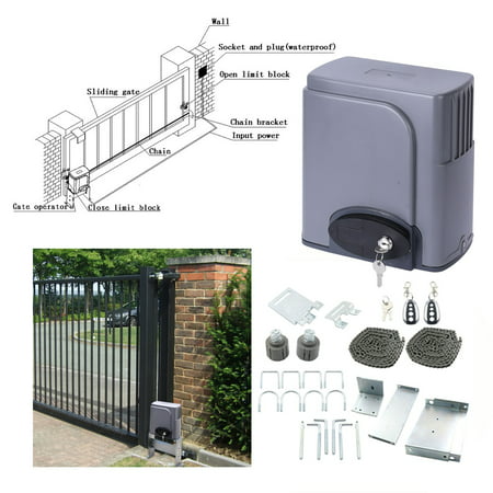 Automatic Sliding Gate Opener Hardware with 2 (Best Automatic Gate Opener 2019)