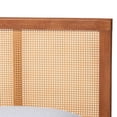 thumbnail image 5 of Baxton Studio Walthard Light Walnut King Platform Bed with Woven Rattan, 5 of 6