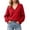 #Red, variant on Women's V Neck Long Sleeve Sweater, Loose Oversized Knit Pullover Top,L,Women's Plus Size