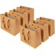 thumbnail image 1 of 10 bolsas rectangulares de papel kraft de 8,66" de largo para regalos y compras, con asas de hilo de nailon., 1 of 7