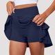 thumbnail image 2 of pantalones de yoga elásticos para mujer pantalones cortos deportivos estampados falda ligera de cintura alta con bolsillos azul oscuro/l, 2 of 4