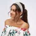 thumbnail image 2 of Unique Bargains 1 Pc Headband Wide Satin Hair Accessories Beige, 2 of 5