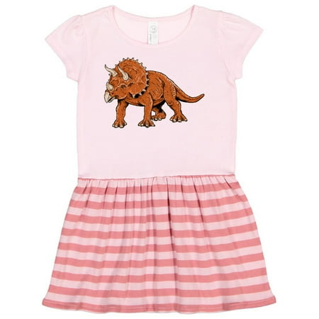 

Inktastic Triceratops Smiling Gift Toddler Girl Dress