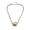 A, variant on Oval Bead Clavicle Chain Necklace for Women Alloy Geometric Pendant Necklace Cord Collarbone Chain Accessory