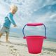 thumbnail image 3 of Cubo de playa Juguete de arena para niños Cubo de arena de playa Cubos de silicona Fiesta de verano Jugar Cubo portátil para acampar Almacenamiento de Rosa roja Baoblaze Cubo plegable, 3 of 7