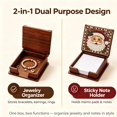 thumbnail image 3 of 2-in-1 Santa Rhinestone Pearl Diamond Painting Box, DIY Crystal Gem Art Jewelry Box & Sticky Note Dispenser, Christmas Gift, 3 of 6