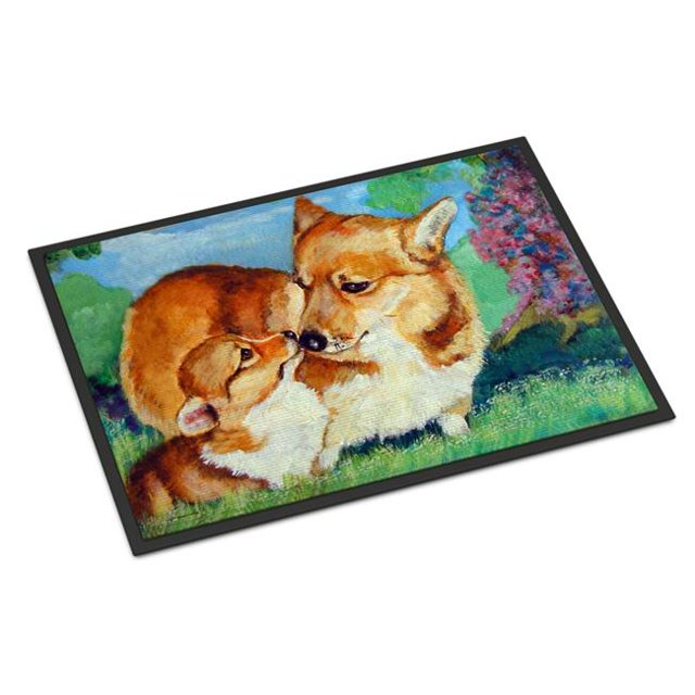 Tapis Intérieur Ou Extérieur Corgi Mommas Love 24 x 36 Po.