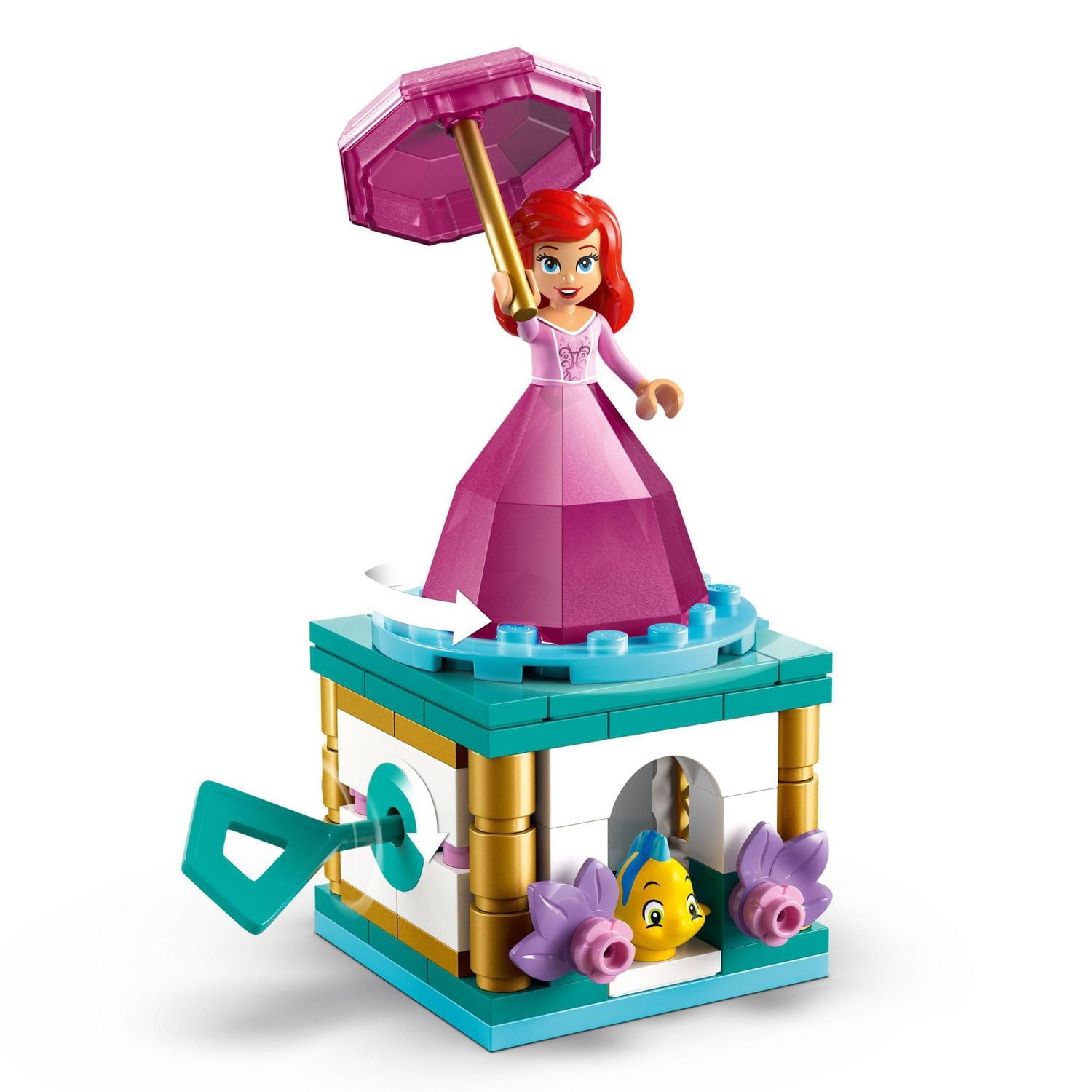 LEGO Disney Princess Twirling Ariel Toy - Building Toy for Kids, Girls and Boys, Ages 5+ - Little Mermaid Toy for Fans of Movie - Ariel Doll Gift Idea for Birthdays - 43259, Includes 93 Pieces, Ages 5+