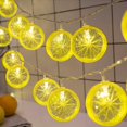 thumbnail image 1 of Cadena de luces LED con forma de rodaja de limón y frutas, intermitente, funciona con pilas, para bodas, hogar, cumpleaños, jardín, patio, fiesta $ Cadena de luces con forma de rodaja de limón,, 1 of 6
