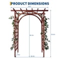 thumbnail image 3 of Home Wooden Arbor Trellis 85 in Wooden Garden Arbor,Solid Fir Wood Trellis for Plant Climbing,Wedding Ceremony Decoration Pergola for Garden Backyard,Lawn, 3 of 6