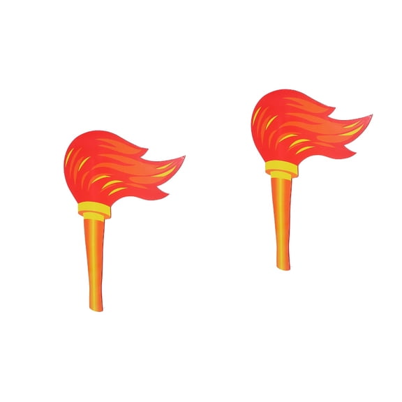 Raindrops 2pcs Sports Game Cheering Fake Torch Fun Torch Toy Paperboard Torch Cheering Wand Toy