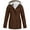 A09_Brown, variant on Winter Coats Jackets for Women Thick Warm Fleece Lined Parka Windproof Jackets Hooded Drawstring Button Down Outwear with Pockets