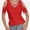 Red, variant on Womens Summer Shirts Short Sleeve V Neck Criss Cross Cold Shoulder Tops Blouse