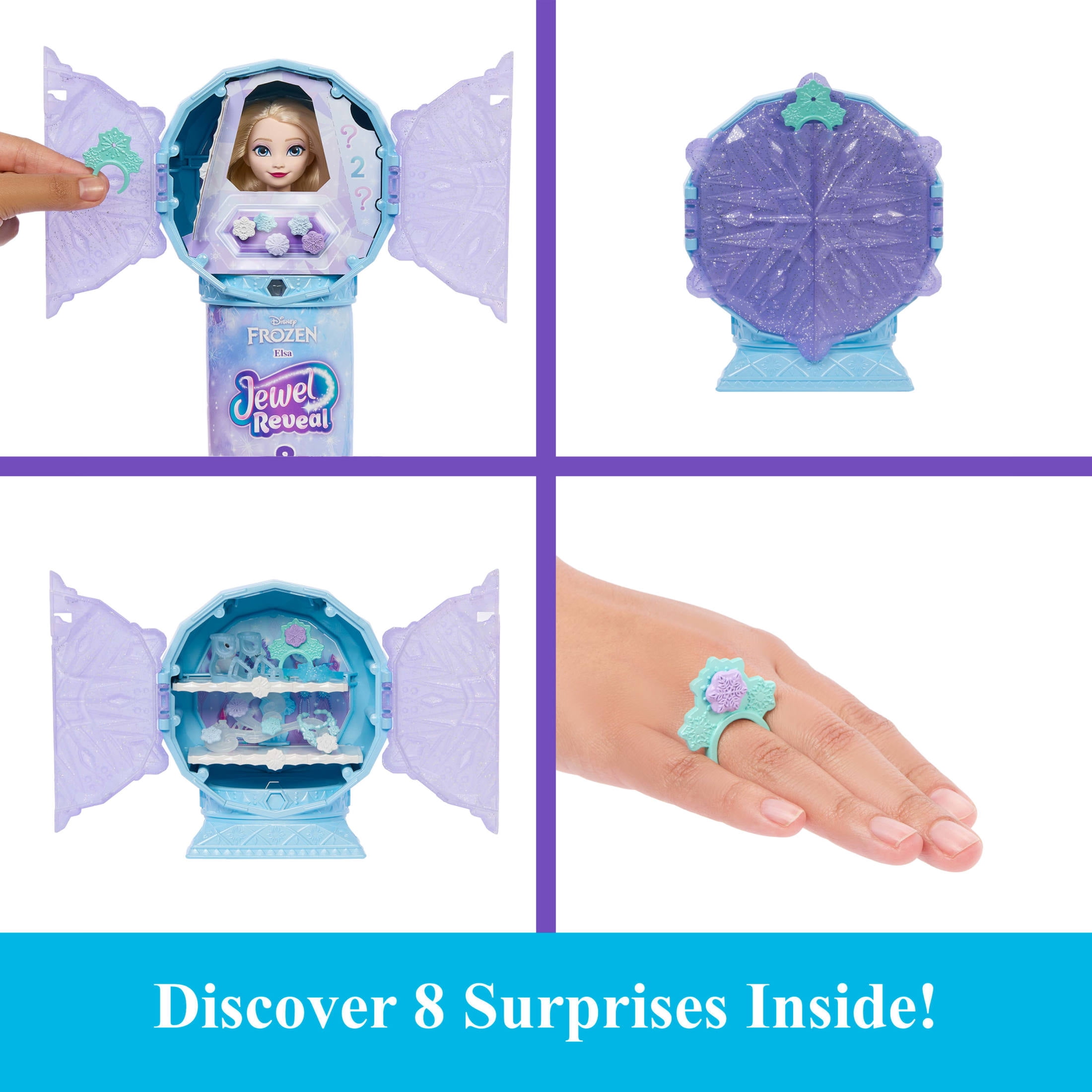 Disney Frozen Jewel Reveal Elsa Fashion Doll with 8 Surprises Including Gem Box & Accessories