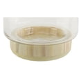 thumbnail image 2 of Northlight 13.5" Cylindrical Transparent Glass Container with Wooden Base and Lid - Clear/Brown, 2 of 4