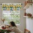 thumbnail image 6 of Vintage Lemon Kitchen Valances for Windows 42x12 Inch Kitchen Curtains Valances Rod Pocket Tropical Summer Wooden Bathroom Window Valances for Window Treatment Decor, 6 of 6