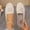 Beige, variant on KIJBLAE Women's Plus Size Round Toe Closed Toe Moccasin Flats, Slip On Low Heel Soft Sole Casual Shoes Black 36