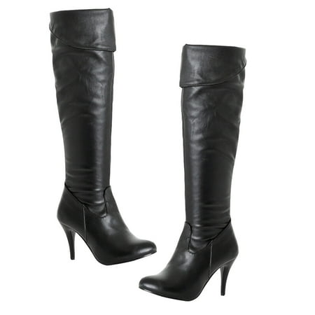 

1 Pair Practical High Knee Boots Woman High Leg Boots Winter Thin Heel Boots