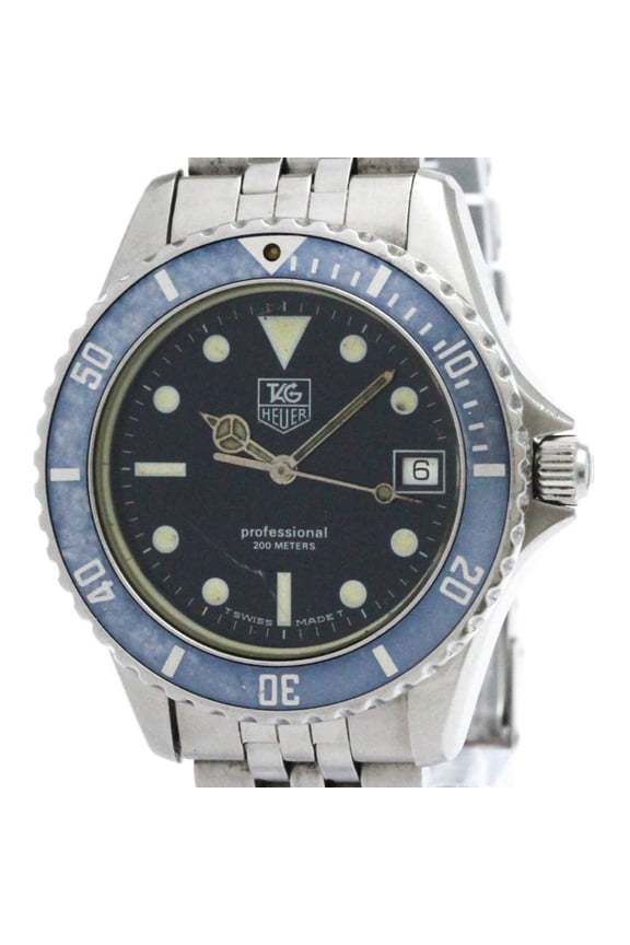 Pre-Owned TAG HEUER 1000 Diver Steel Quartz Mens Watch 980.613 Vintage (Fair)