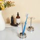 thumbnail image 4 of 2 soportes de acero inoxidable para cepillos de dientes (2,76" x 5"), organizador de cepillos de dientes plateado, estante de almacenamiento multiusos, accesorios de baño, 4 of 5