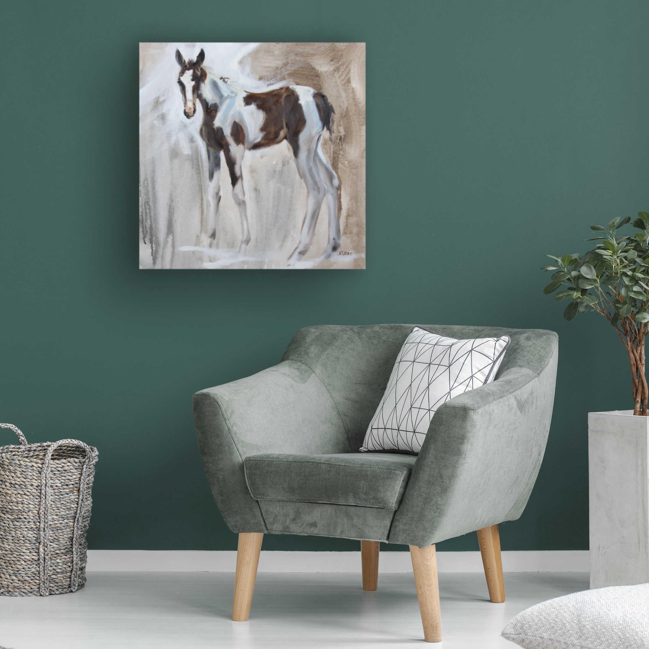 Canvas Wall Art - Renee Gould 'Tiggs' Wall Art for Living Room, Bedroom, or Office Décor by Trademark Fine Art - 18 x 18 Inches